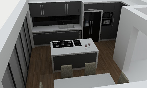 Kitchen remodelling and 3d visualisation project